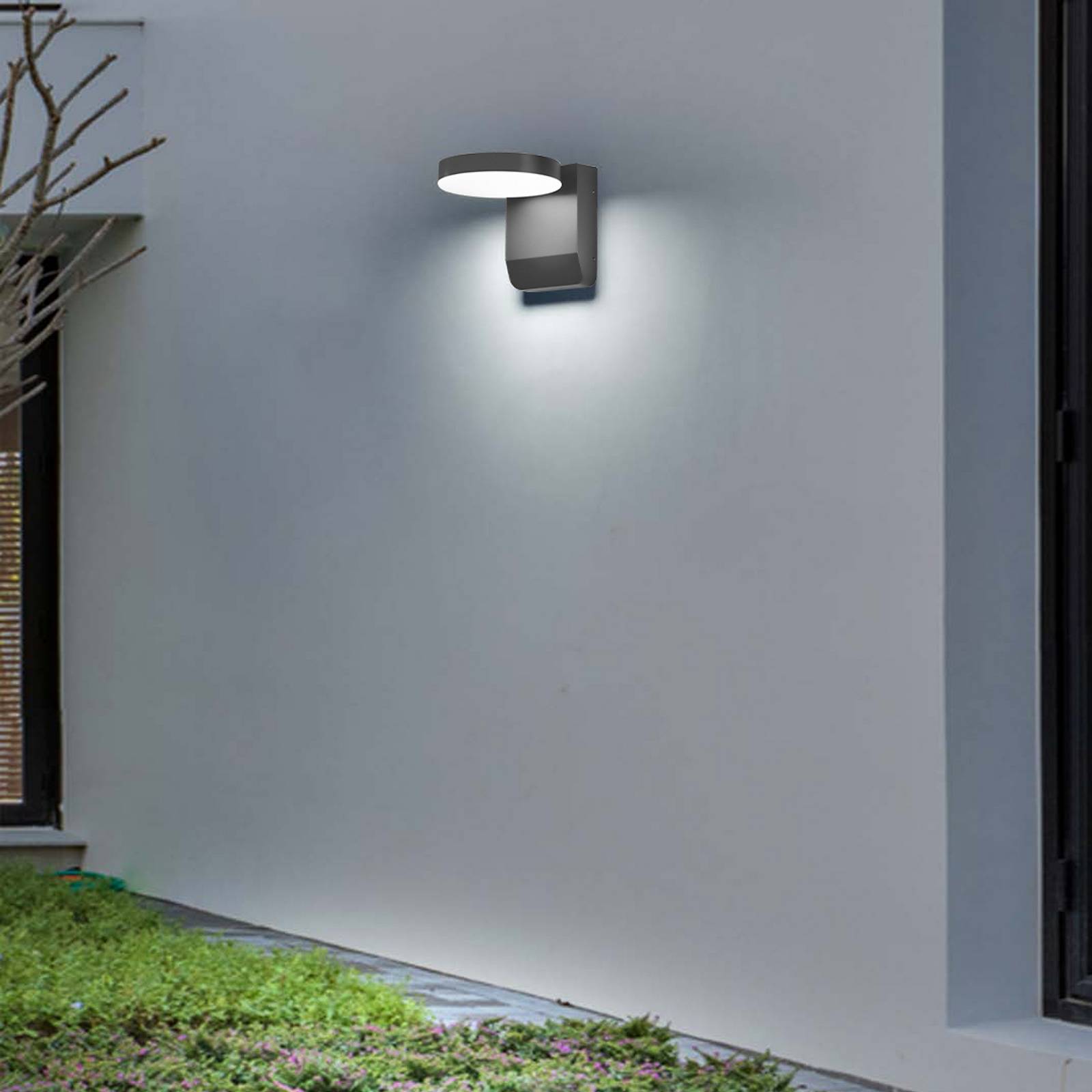 CMD LED wandlamp  9082, antraciet, breedte 16 cm, CCT, IP54