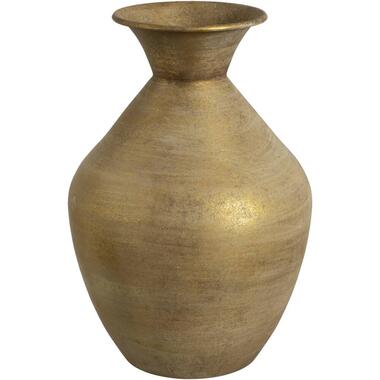 Leen Bakker Vaas Antica - goudkleurig - metaal - 37xØ25 cm