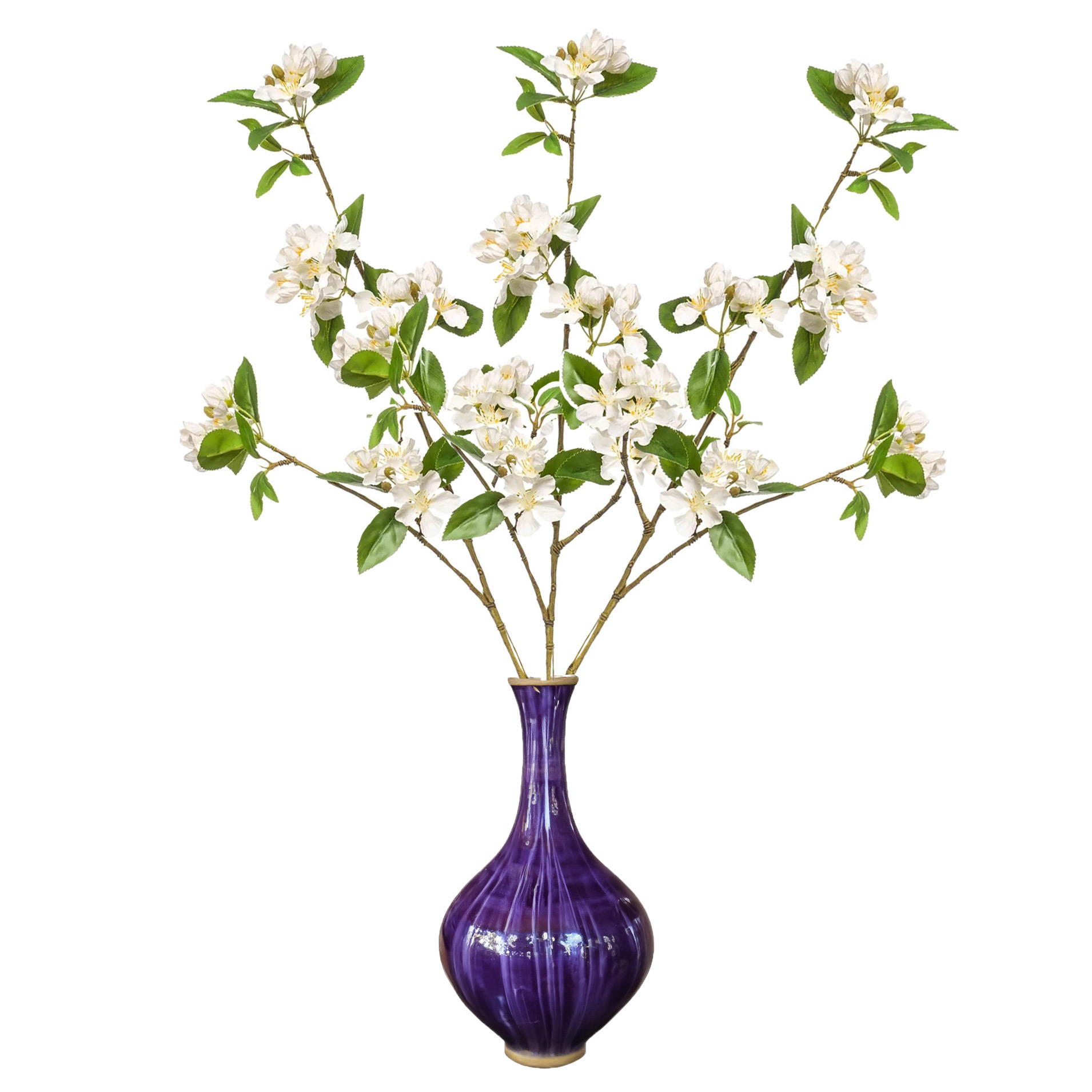 Emerald Kunstbloem Kersen bloesem - 3x - 90 cm - wit - Kunst zijdebloemen -