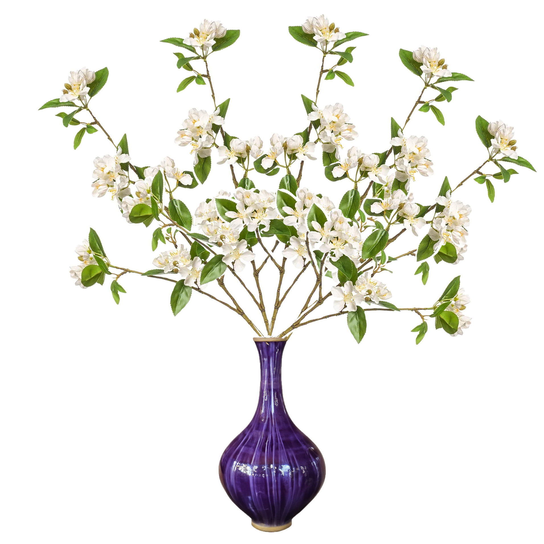 Emerald Kunstbloem Kersen bloesem - 5x - 90 cm - wit - Kunst zijdebloemen -