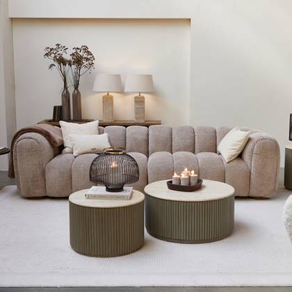 Rivièra Maison Riviera Maison - Vicenza Lounge Sofa 3,5S Taupe - Taupe
