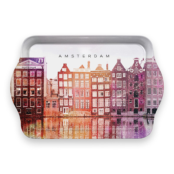 Merkloos Dienblad Amsterdam Metaal 21,5x14cm