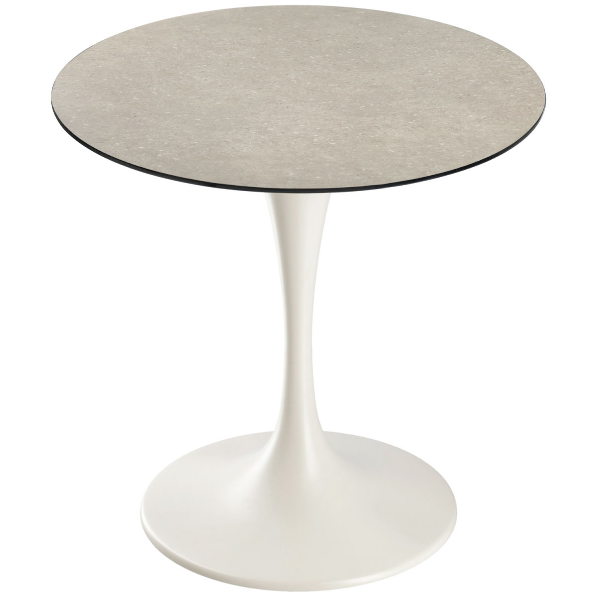 Vega Tafel Tromba; 80x71 cm (ØxH); Tafelblad zand, frame beige; rond