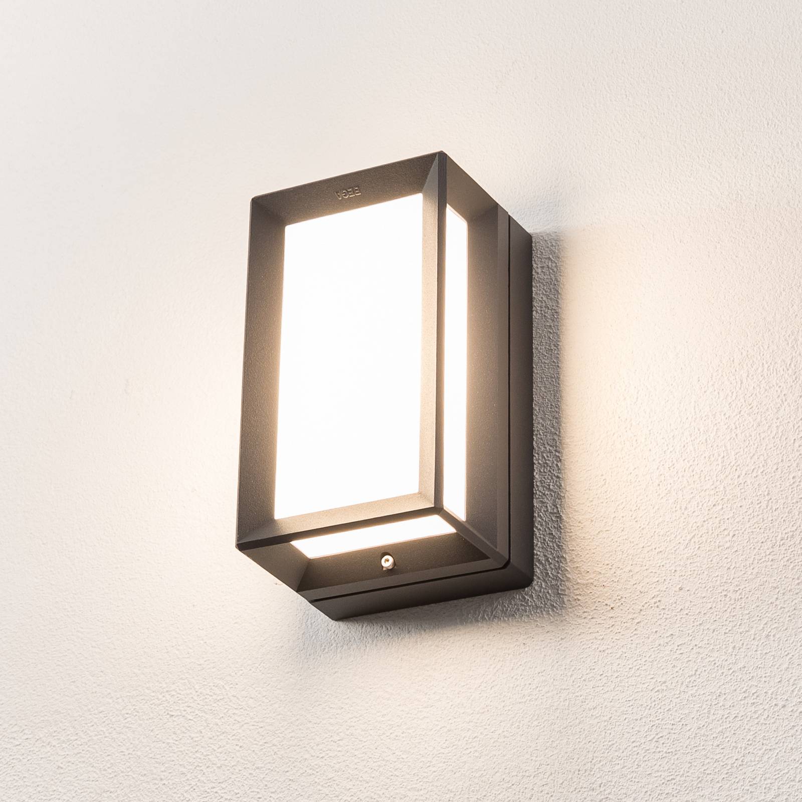 BEGA buitenwandlamp 22750 K3, grafiet, gegoten aluminium. Glas