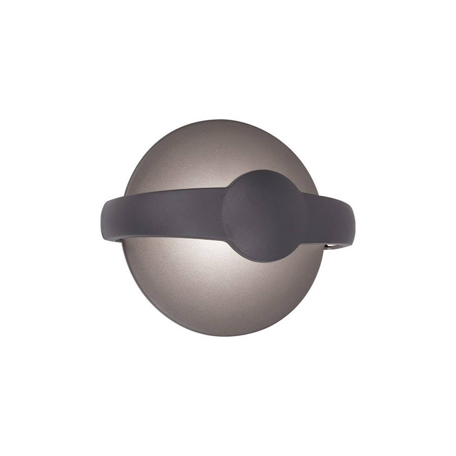 Viokef LED buiten wandlamp Mayorka, donkergrijs, breedte 22 cm, IP65