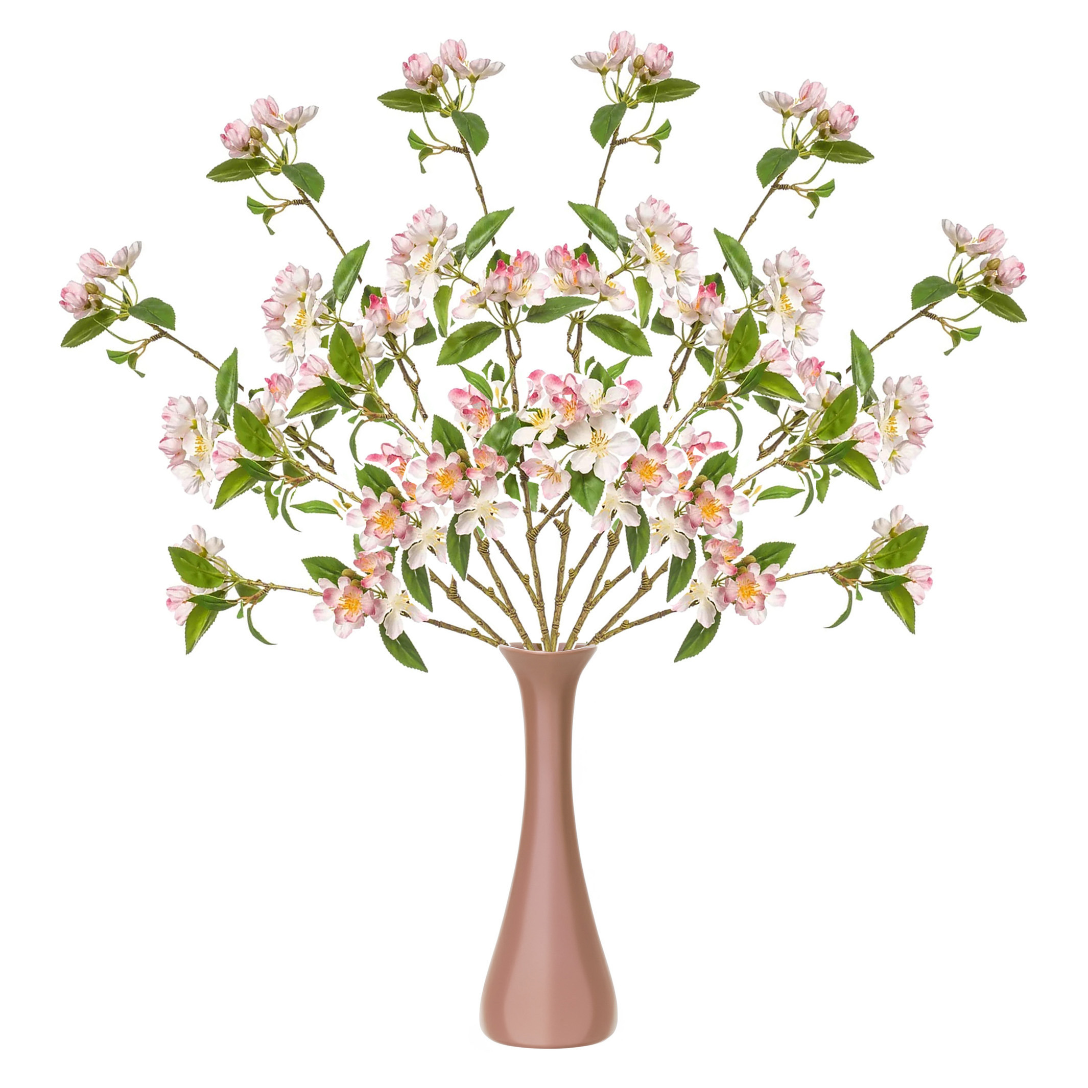 Emerald Kunstbloem Kersen bloesem - 6x - 90 cm - licht roze - Kunst zijdebloemen -