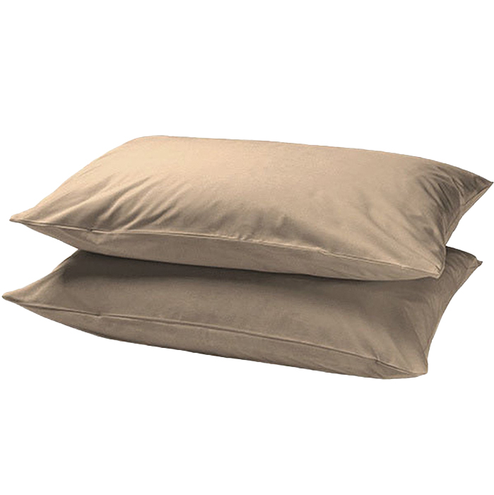 Slaaptextiel Lino Kussenslopen Taupe (set van 2)