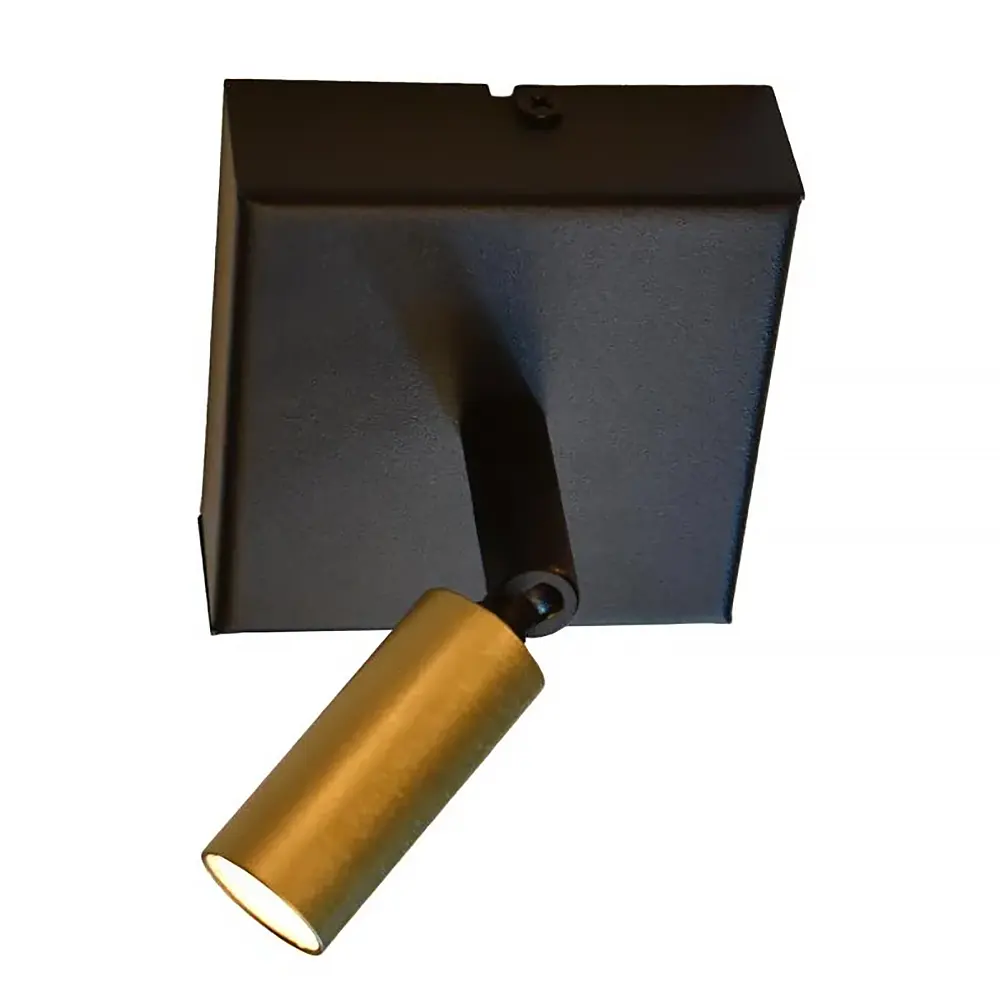 Masterlight Spot Tubo 1 lichts zwart mat goud