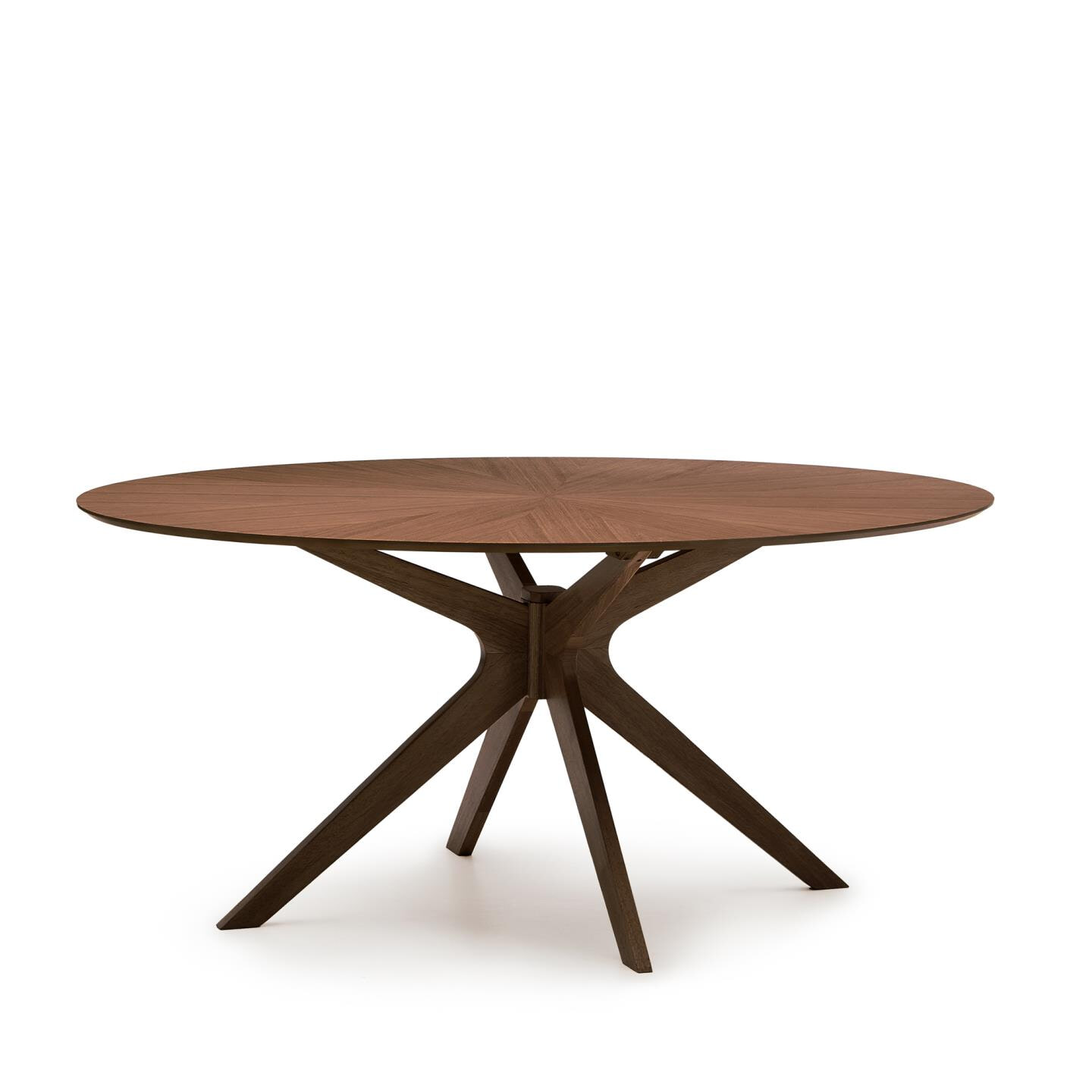 Kave Home Ovale Eettafel Naanim Walnoot en rubberhout, 180 x 110cm - Ovaal