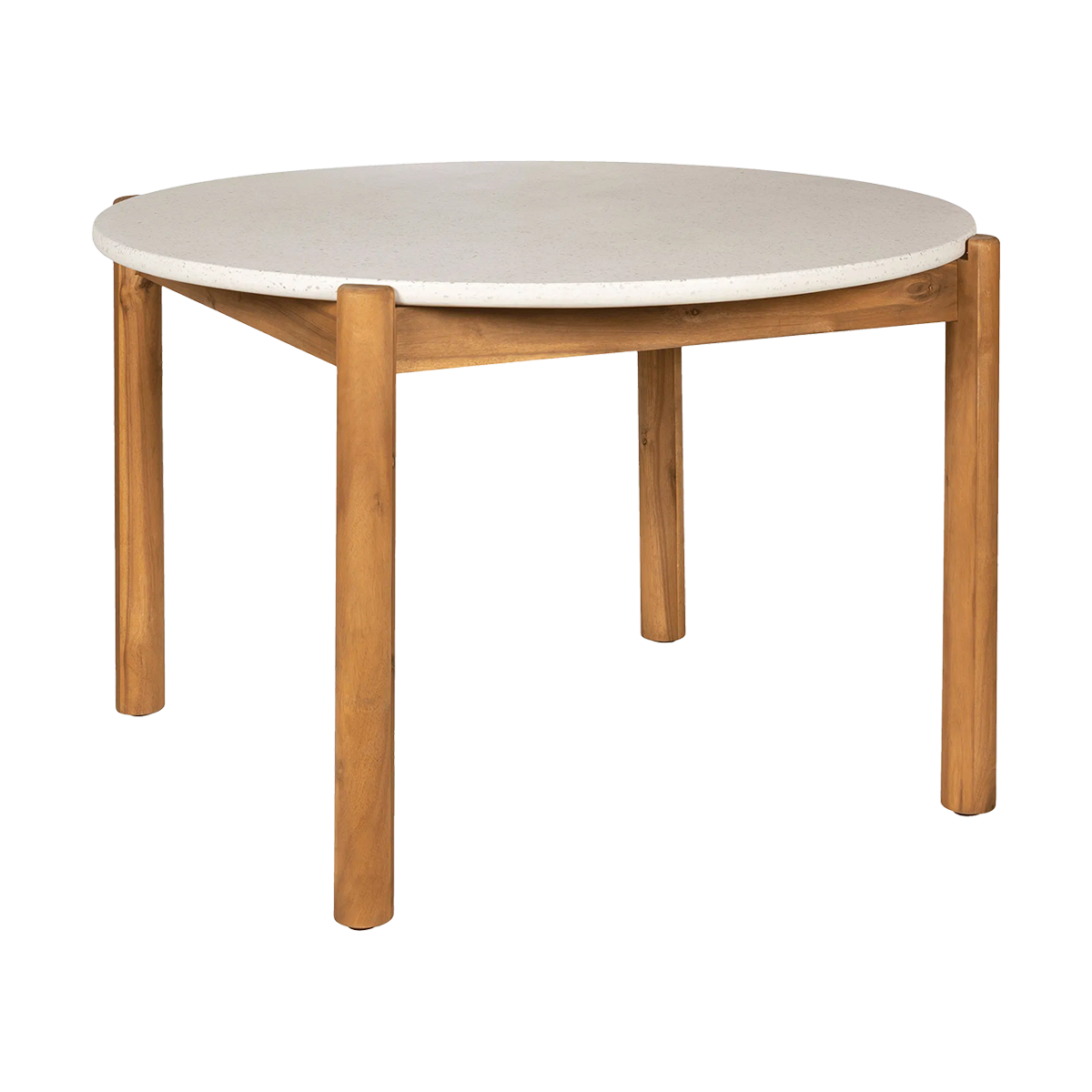 Artichok Teresa houten tuintafel naturel met terazzo blad - Ø 120 cm