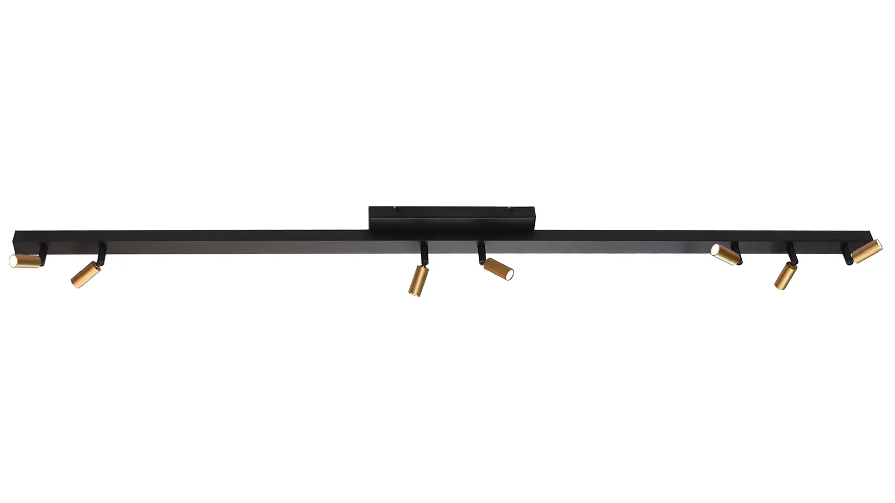 Masterlight Spot Tubo 3+2+2 lichts L 150 cm zwart mat goud