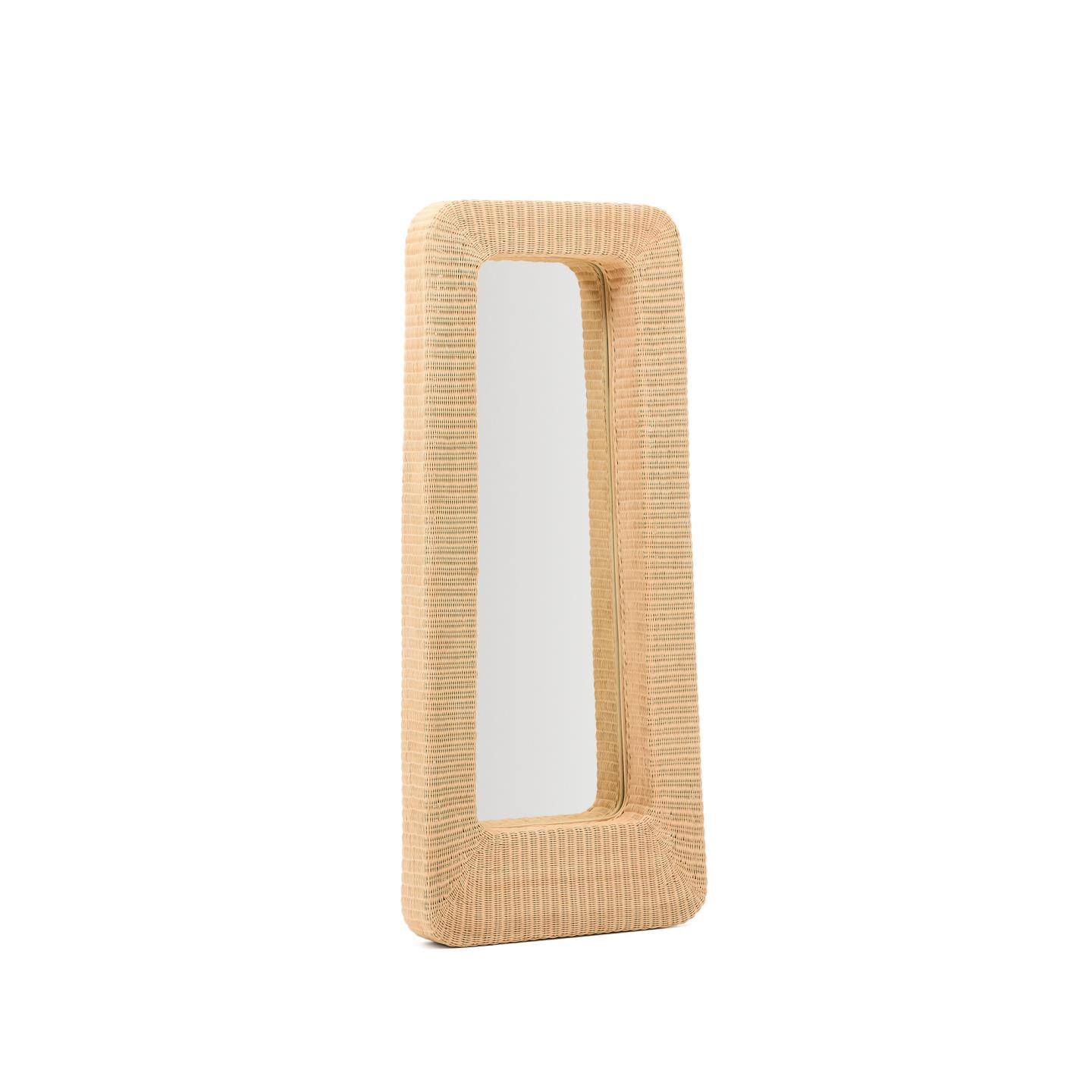 Kave Home Spiegel Zilna Rotan, 120 x 58cm - Naturel