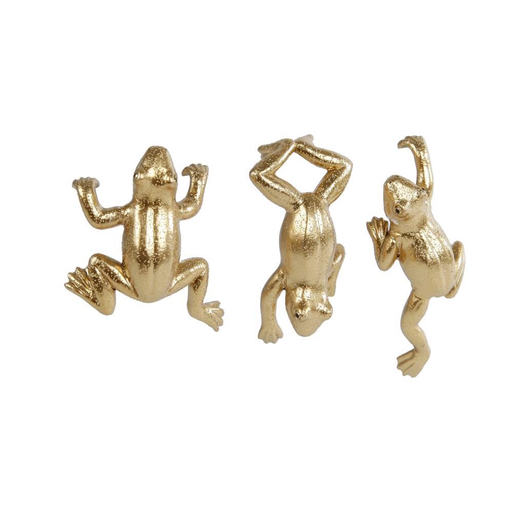 CosyDecor Beeld Kikker polystone 6,5x8cm goud
