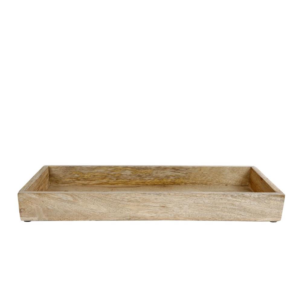 CosyDecor Dienblad Marnix naturel hout 14x39x4cm