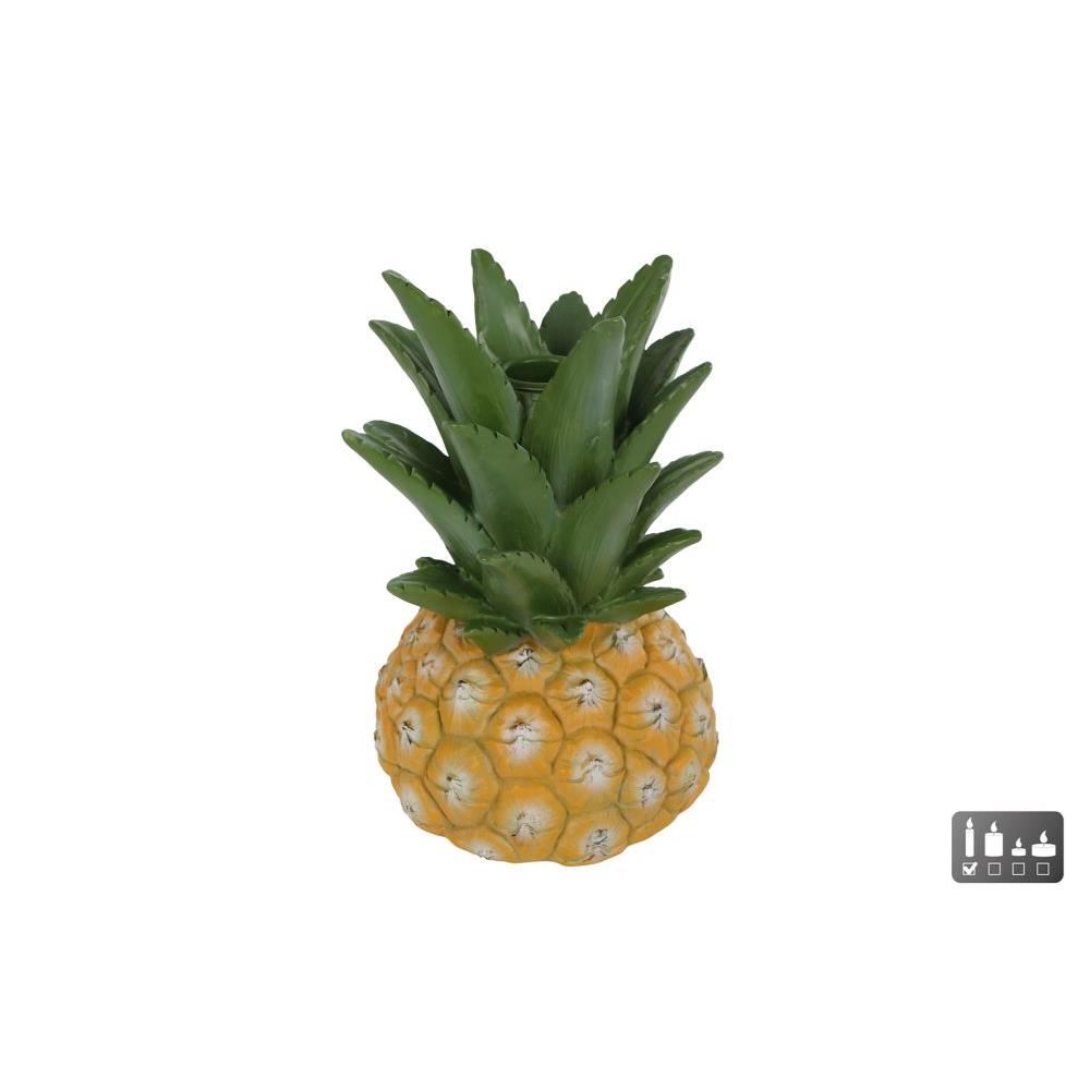 CosyDecor Kandelaar Ananas polystone 12x12x18cm