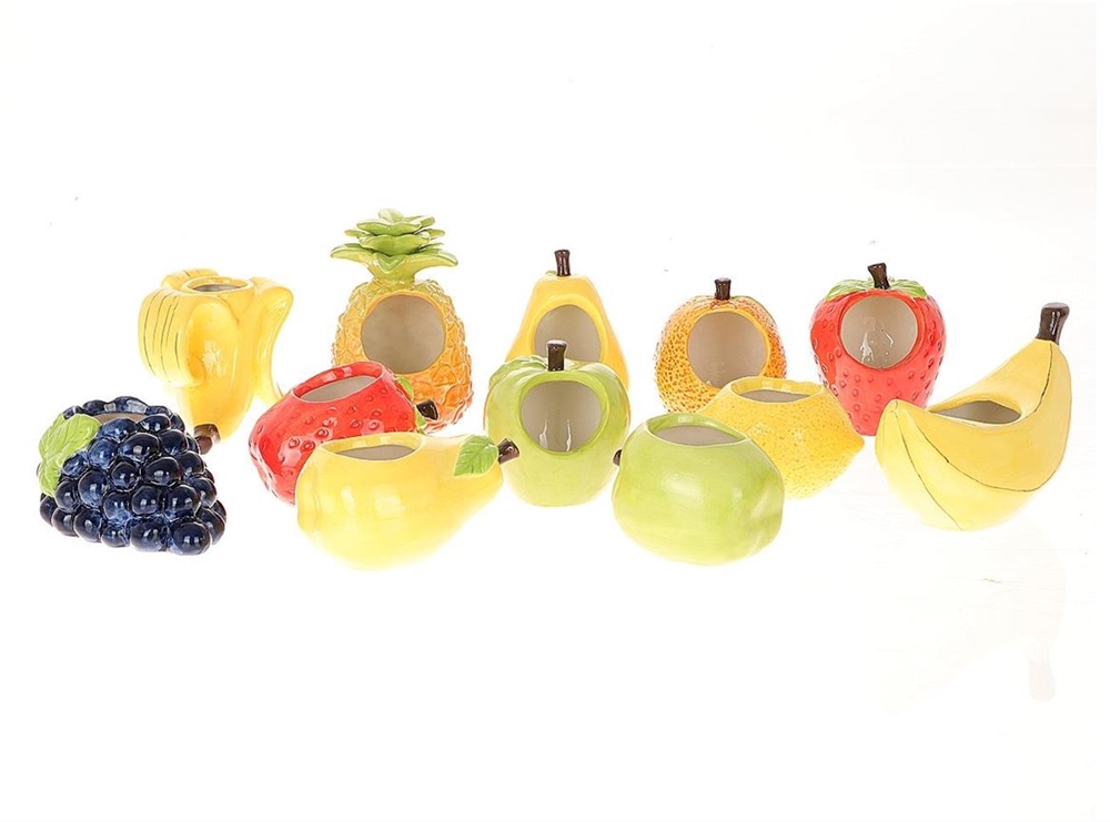 HBX Natural Living Bloempot/Vaas Fruit o.a. banaan, druif