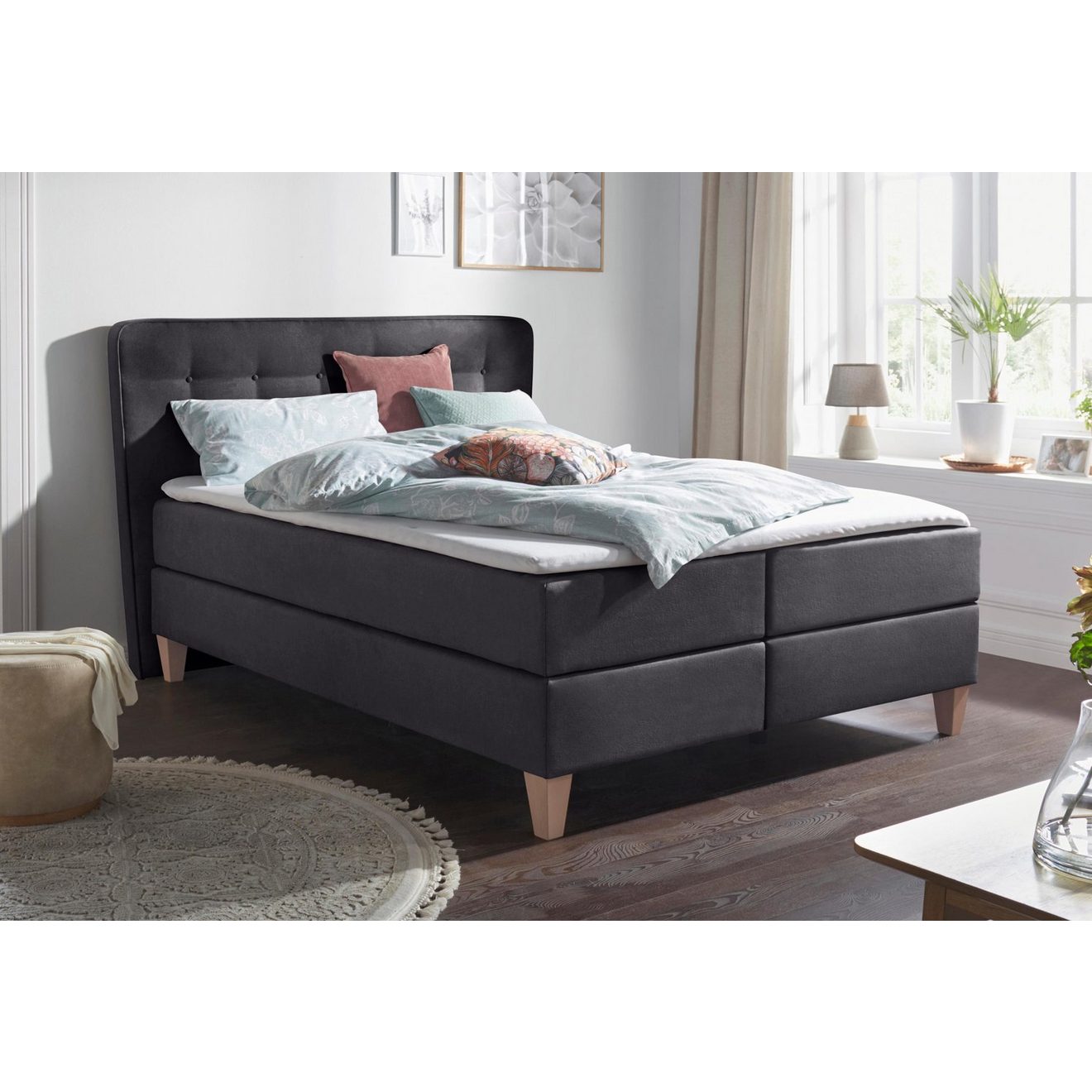Home affaire Boxspring Ascola incl. topmatras, 5 breedten, 3 uitvoeringen, 2 hardheden