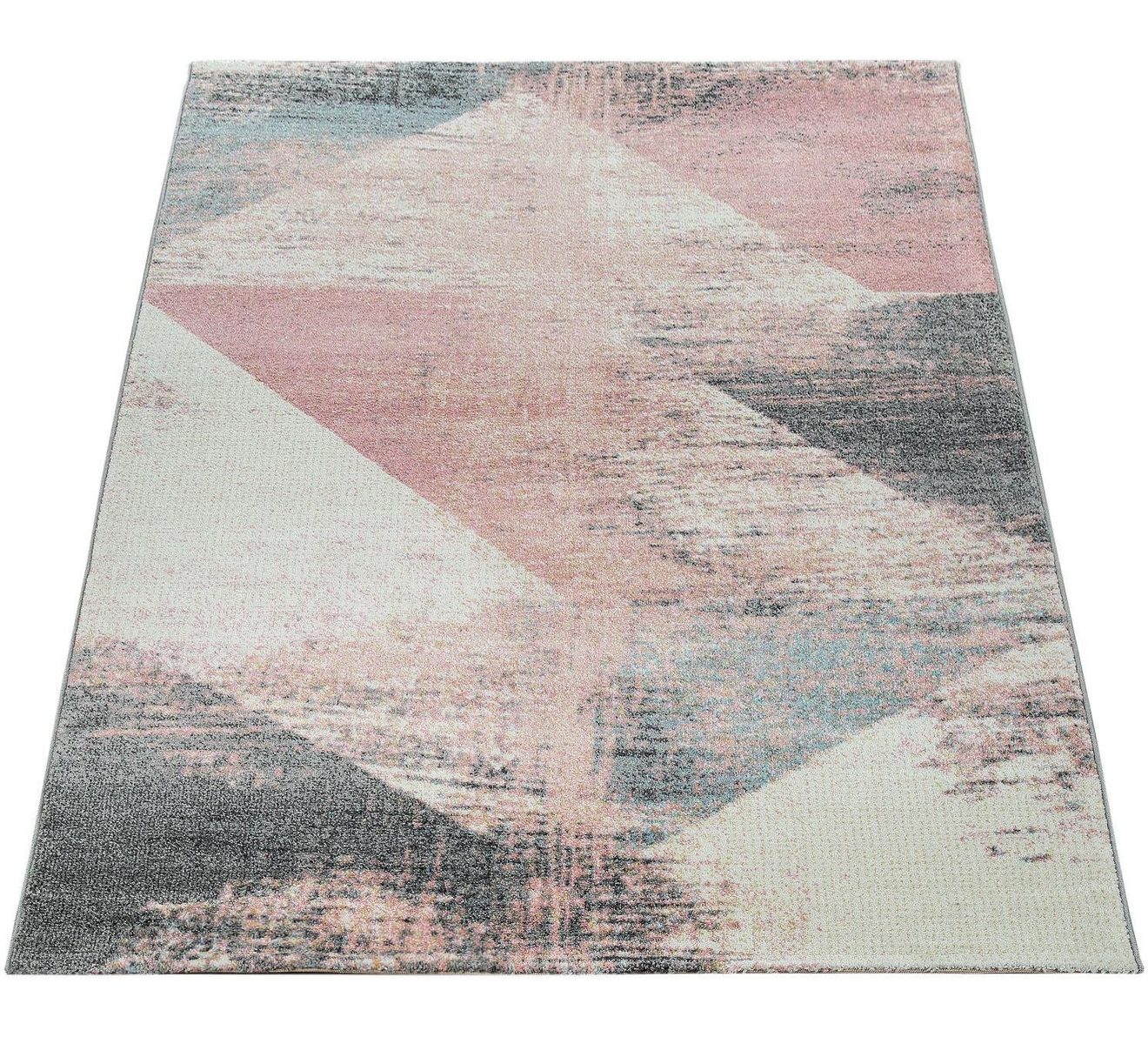 Paco Home Vloerkleed Mero 102 Korte pool, modern design, pastelkleuren, used look