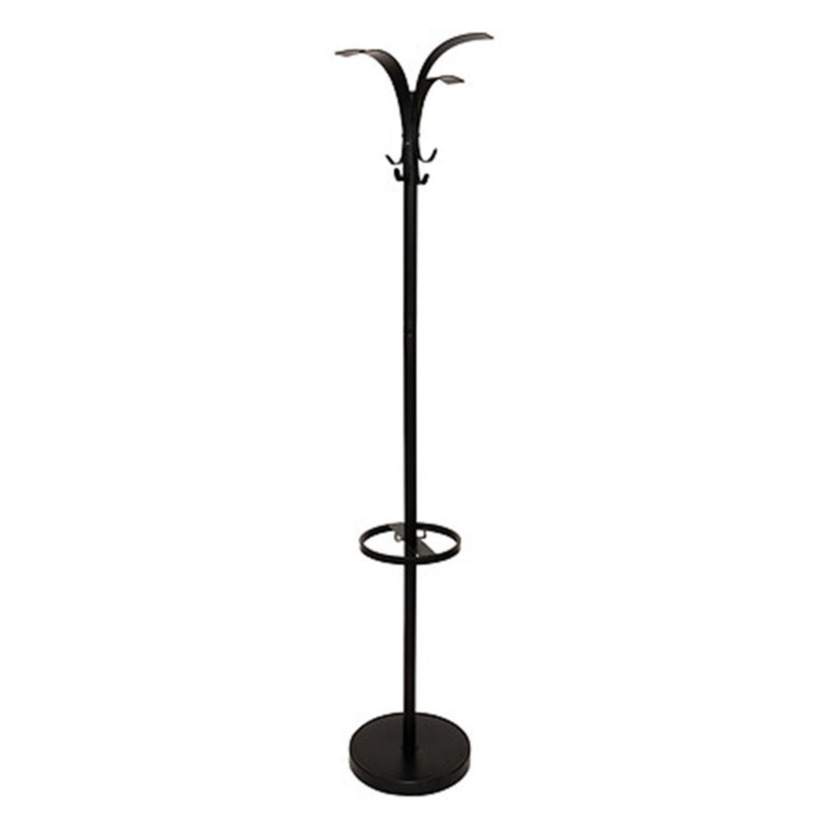 5five Kapstok Dubai - zwart - metaal/beton - staand - 8 haken - 175 cm - paraplu ring -