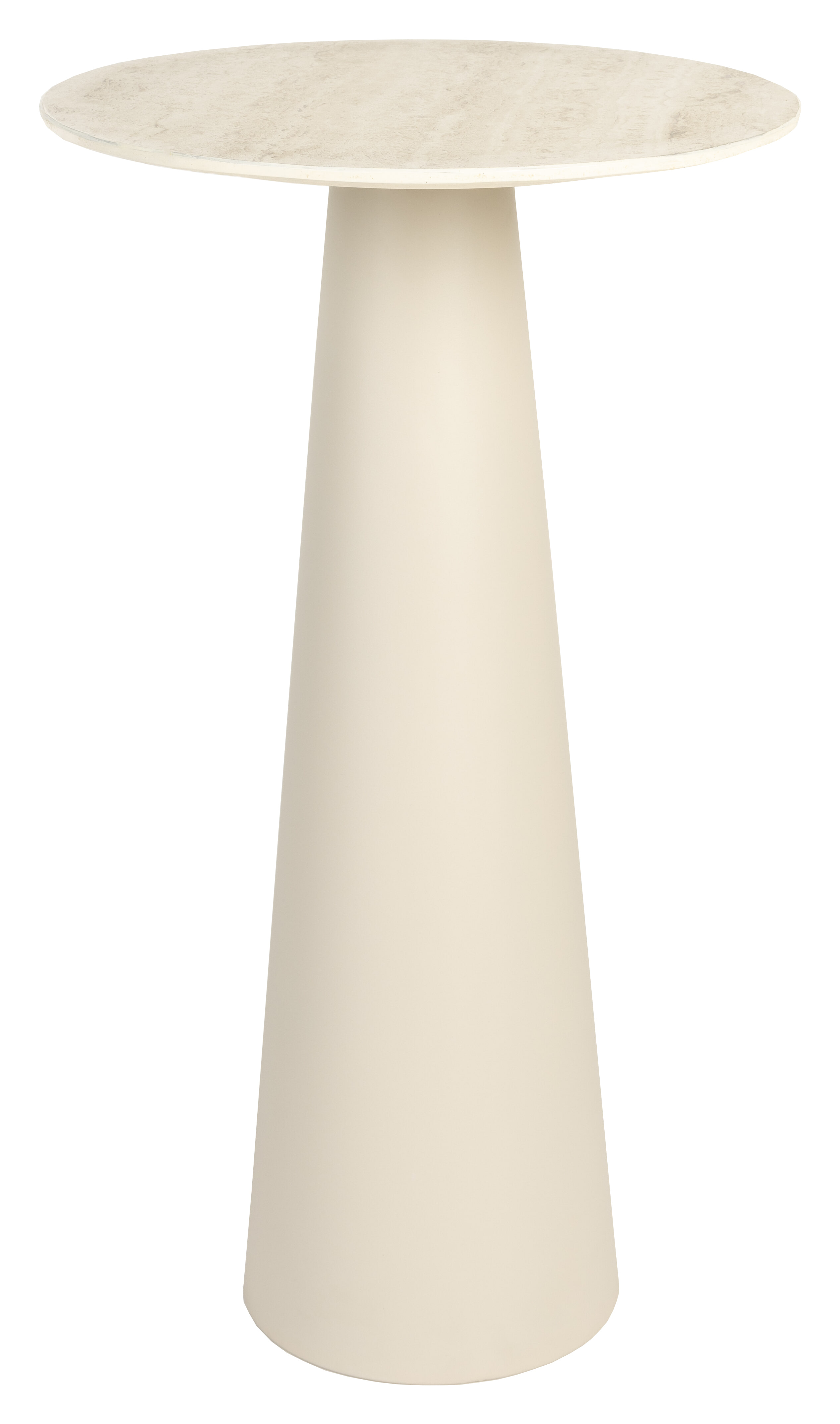 ZILT Ronde Bijzettafel Armanda Keramiek, 70cm hoog - Beige