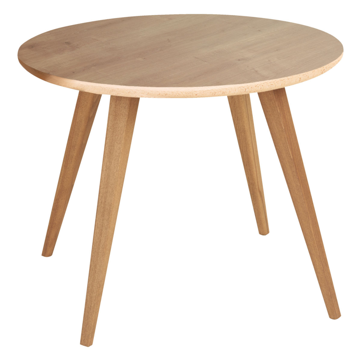 Vega Bijzettafel Duneo Ø 60 x 45 cm, eiken naturel; 45x60 cm (HxØ); Tafelblad eiken/naturel, frame eiken/naturel; rond