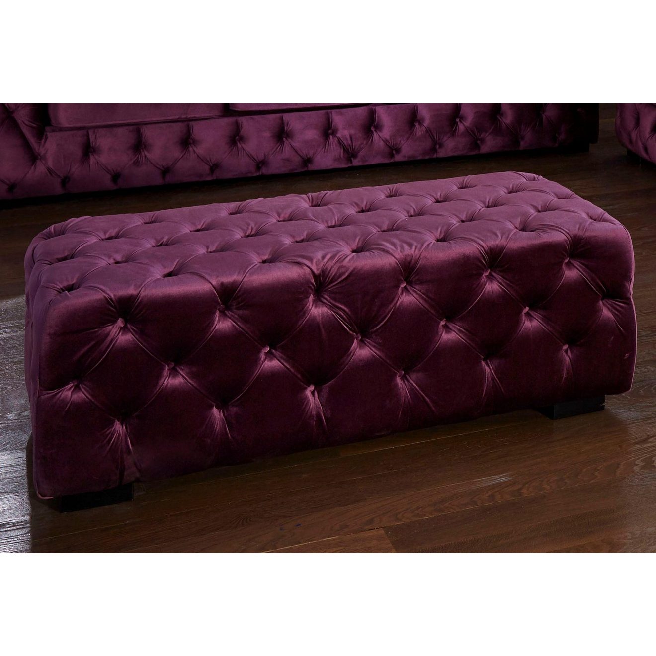 Guido Maria Kretschmer Home&Living Hocker Kalina met klassieke chesterfield-capitonnage
