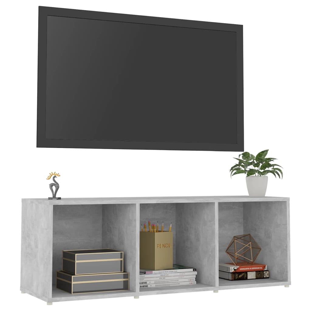 vidaXL Tv-meubel 107x35x37 cm bewerkt hout betongrijs