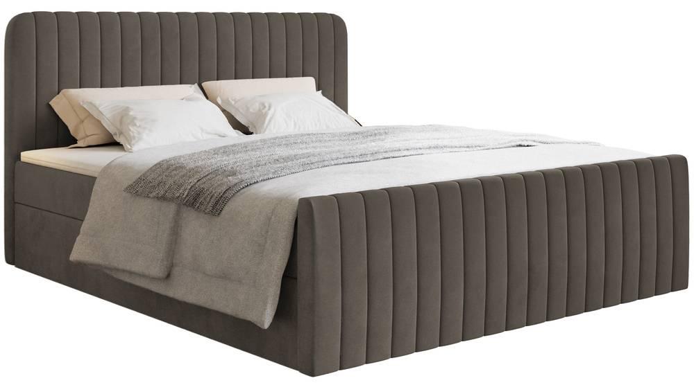 NADUVI Collection Boxspring Adrien velvet met opbergvak 160x200 | 