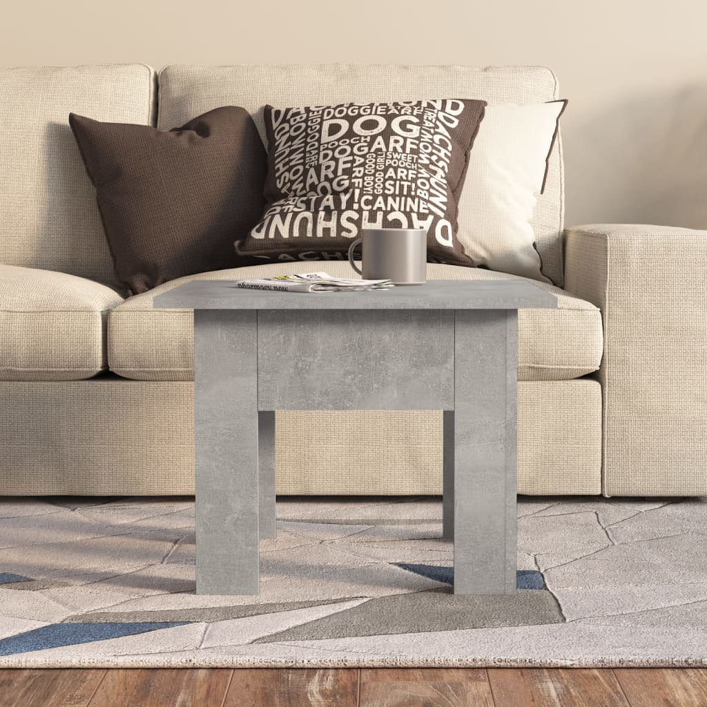vidaXL Salontafel 55x55x42 cm bewerkt hout betongrijs