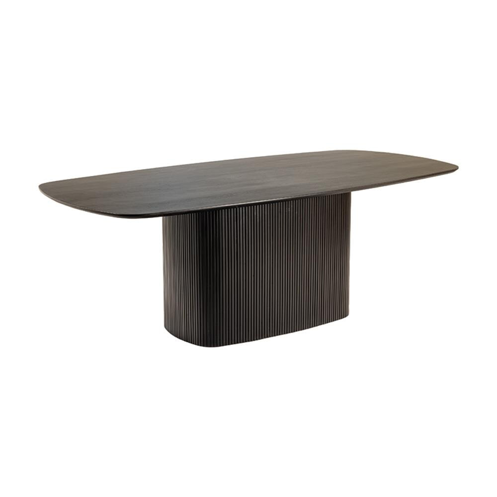 Tower Living Deens Ovale Eettafel Rivello Mangohout, 240 x 120cm - Zwart