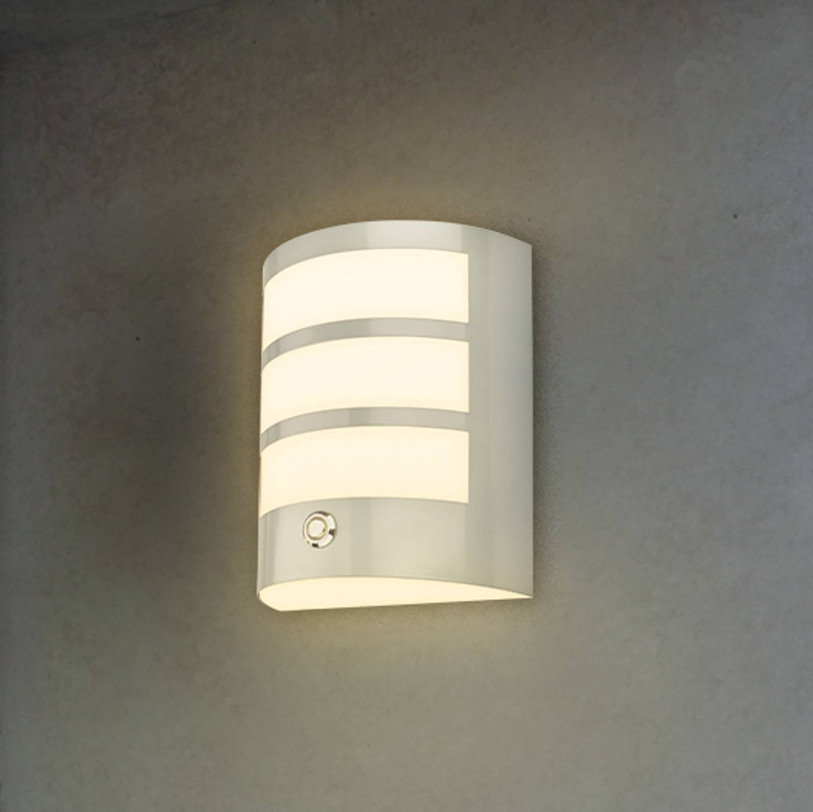 Briloner LED buiten wandlamp 3793014, chroomkleurig, dimbaar, IP44