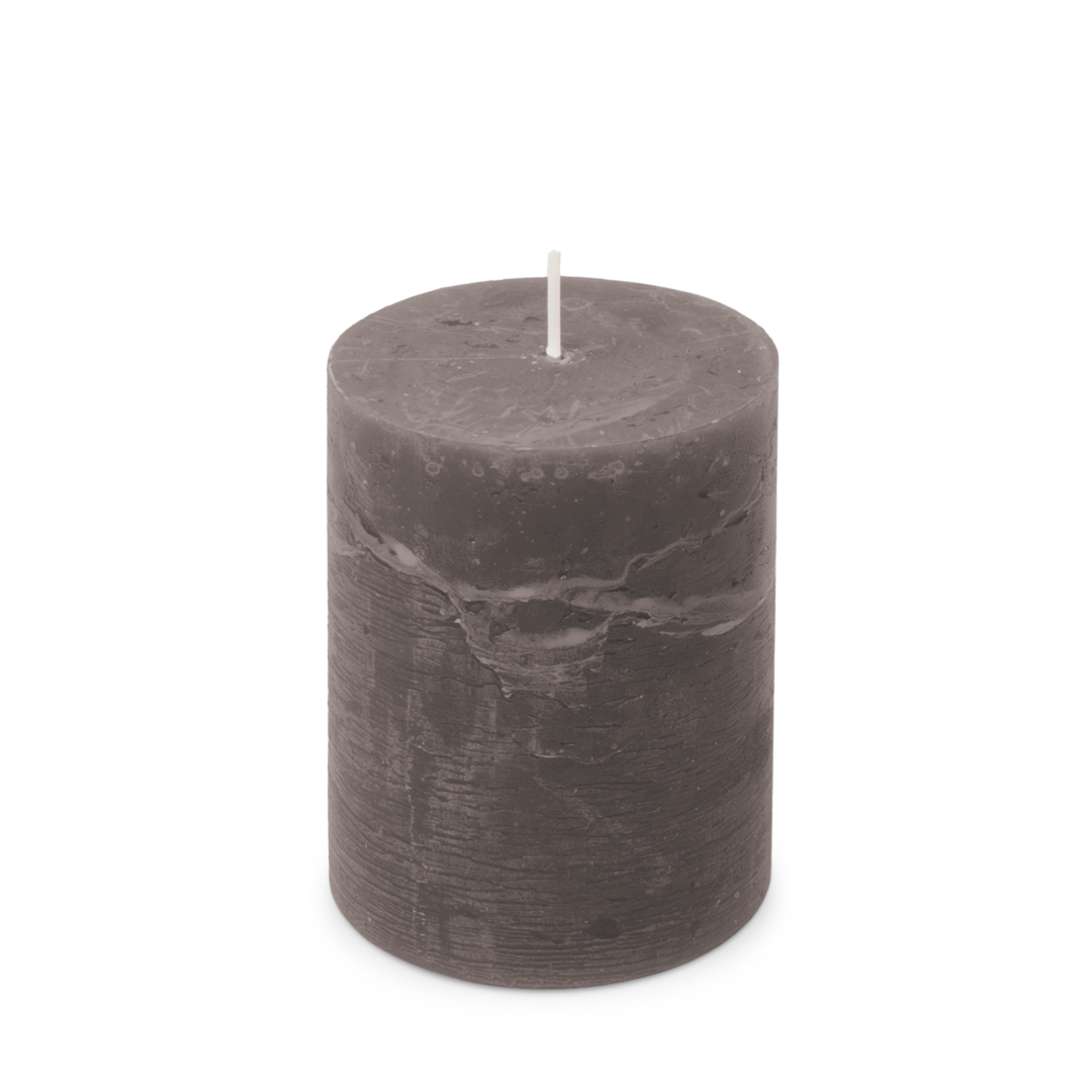 Spaas Rustiek Kaars 80/110mm-donkergrijs - 