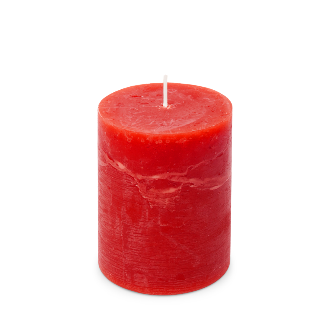 Spaas Rustiek Kaars 80/110mm-rood - 