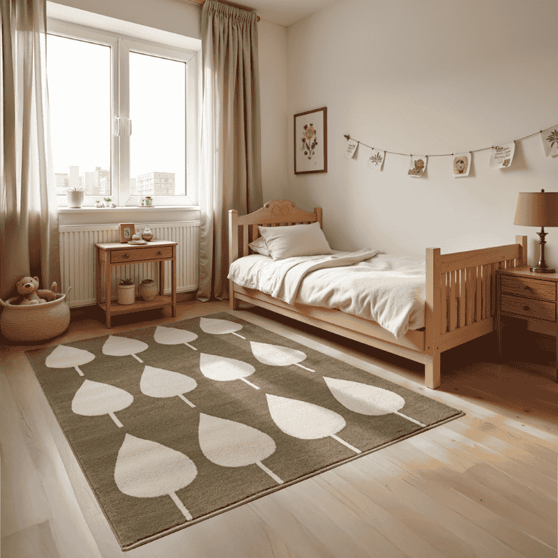 HANSE Home Kindervloerkleed Lovely Leaves Speeltapijt, stevig, kinderkamer, kortpolig, speelondergrond