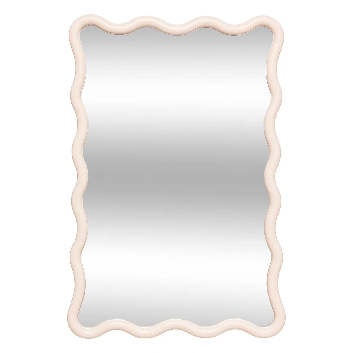 Atmosphera Wandspiegel Waves - beige - 60 x cm - kunststof/glas -