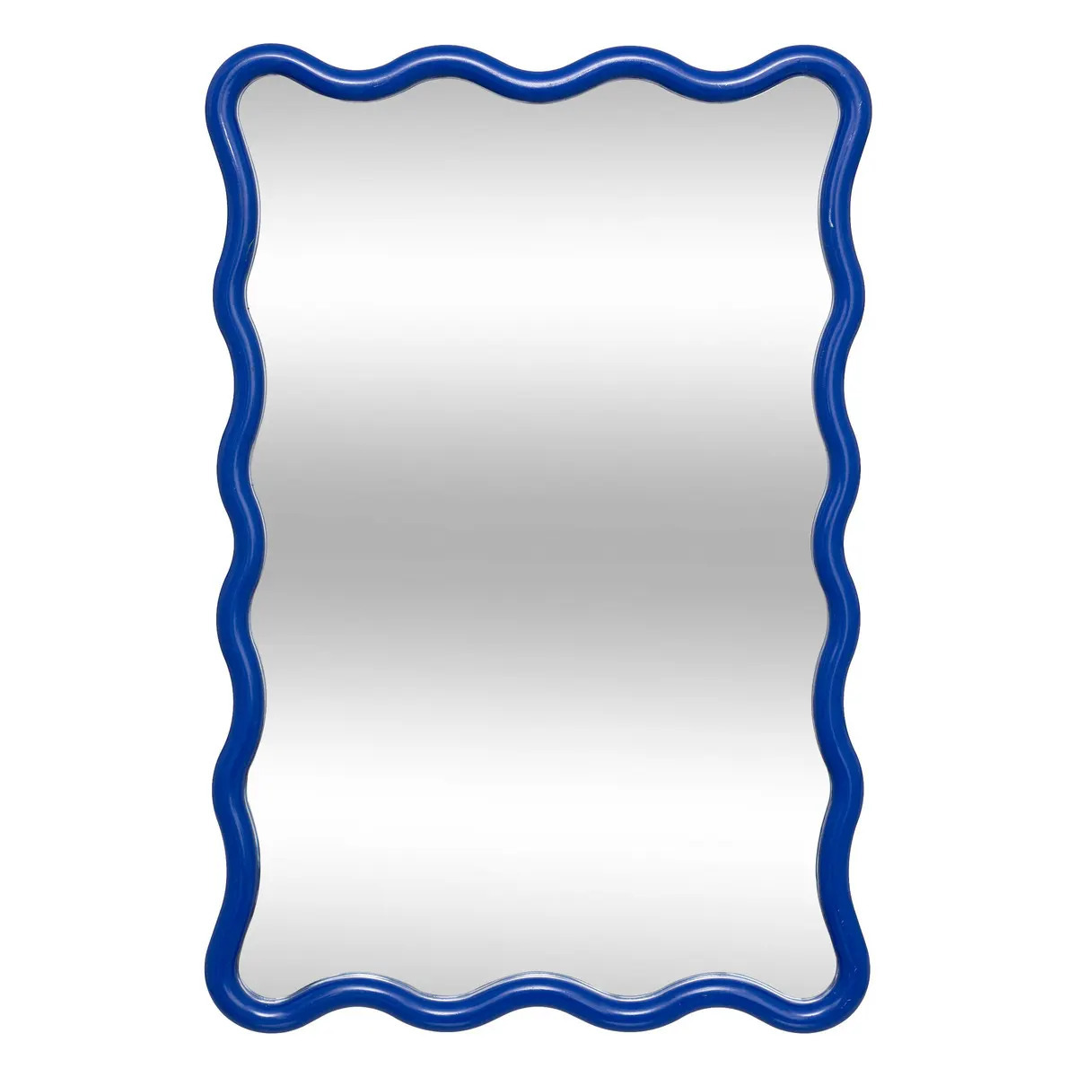 Atmosphera Wandspiegel Waves - blauw - 60 x cm - kunststof/glas -