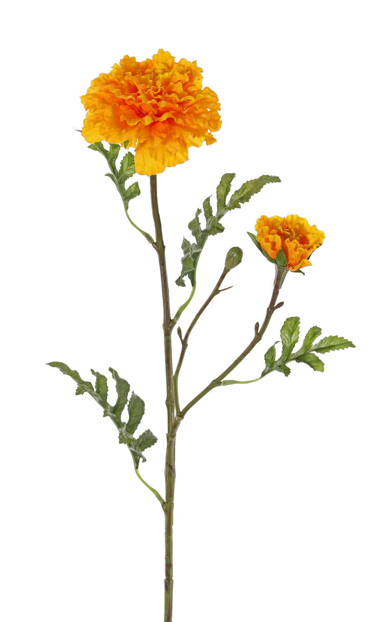 Driesprong collection Afrikaantje tagetes erecta , 2 bloemen kunstbloem zijde nepbloem - 