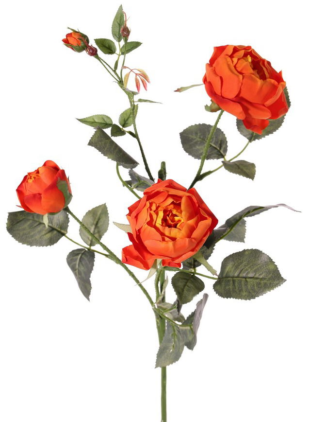 Driesprong collection Roos oranje kunstbloem zijde nepbloem - 