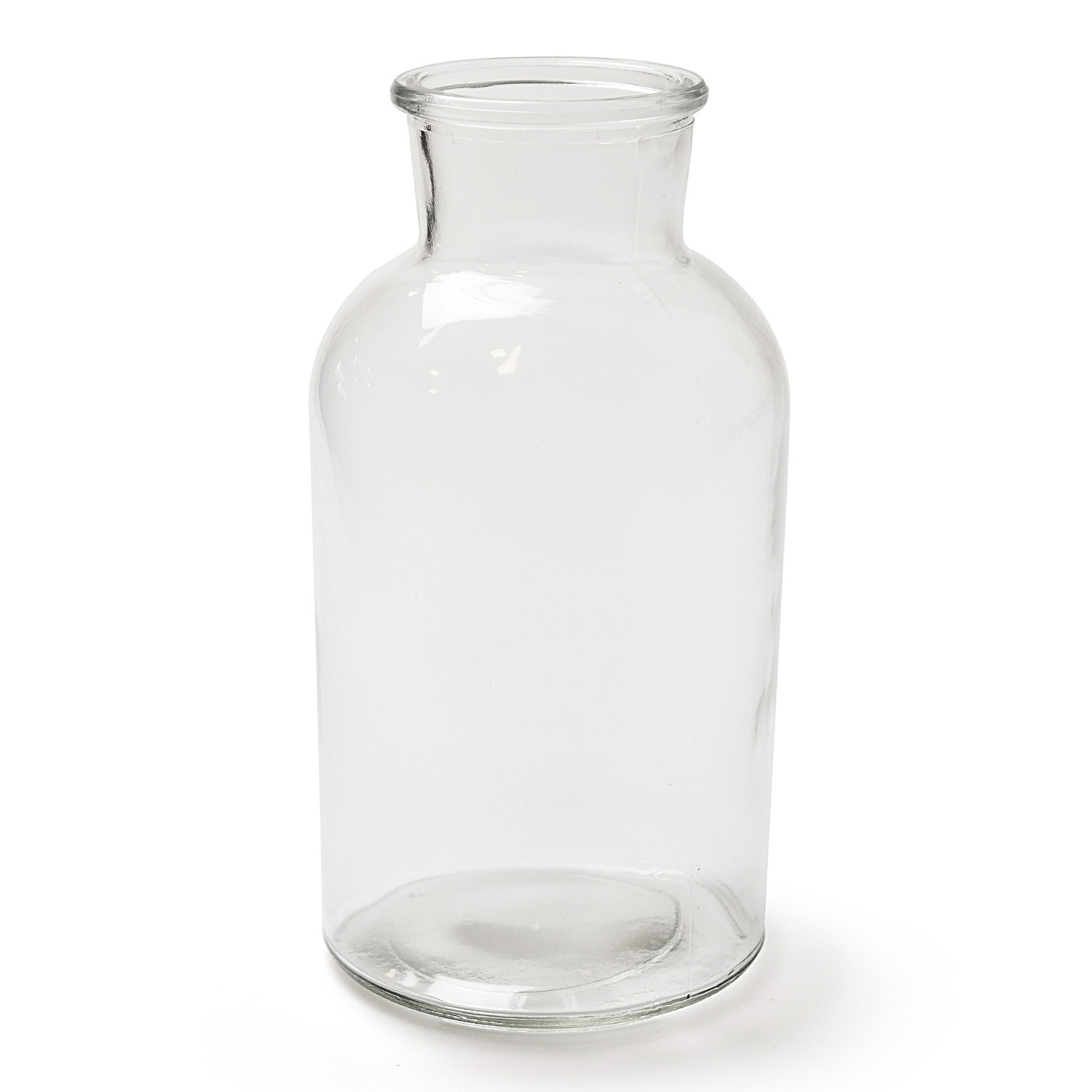 Merkloos Bellatio melkbus transparant - vaas - glas - melkbus vaas - klassiek -
