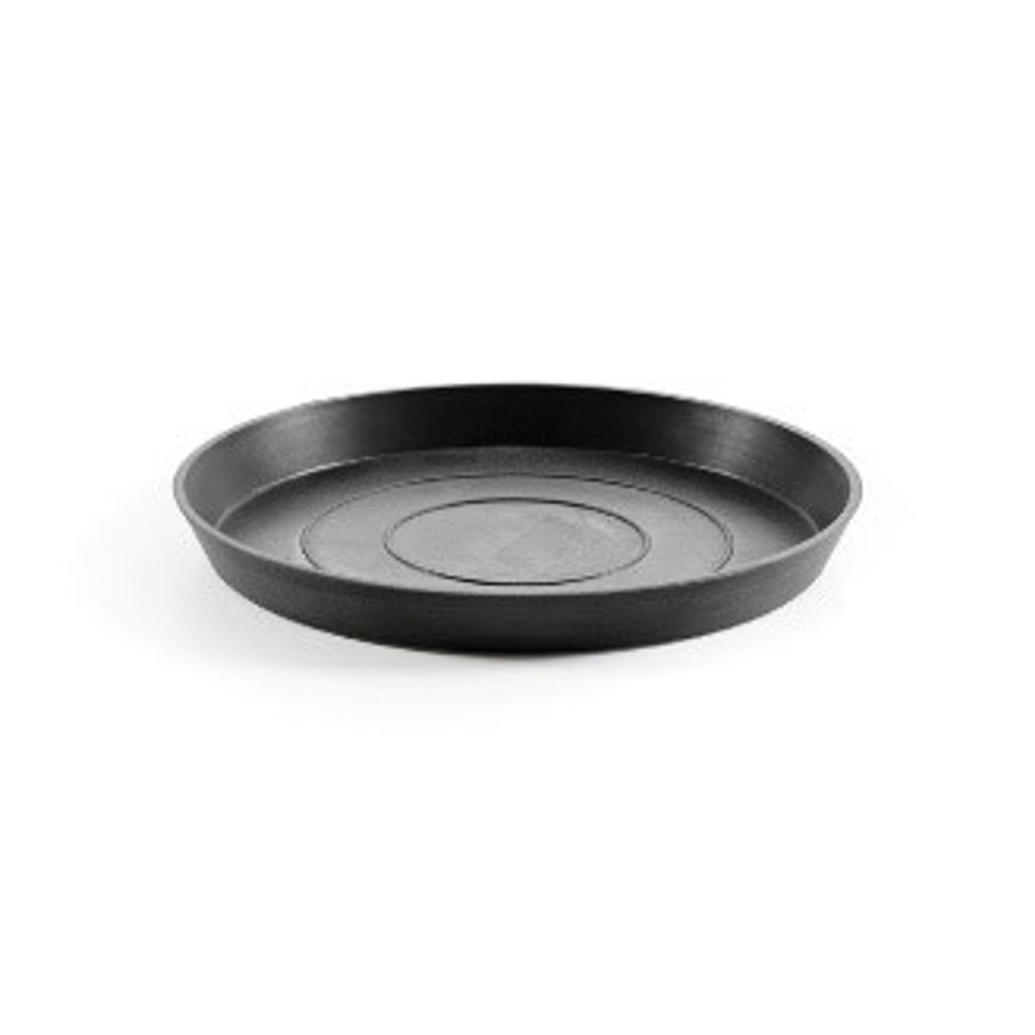 Ecopots Pot Donkergrijs Rond Schoteltje Ø25cm