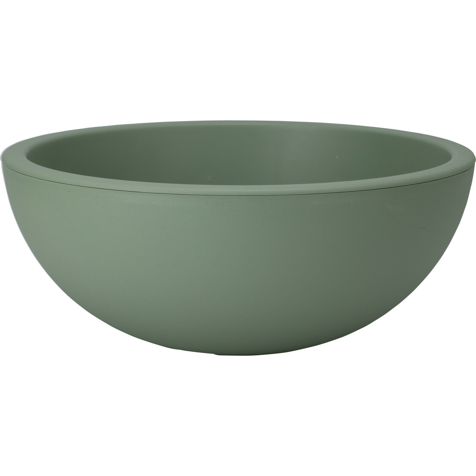 Pro Garden plantenpot schaal - kunststof - groen - D40 x H16 cm -