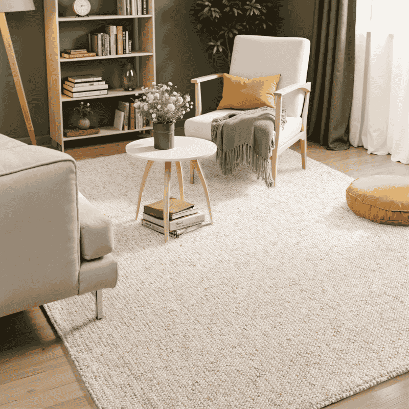 ELLE DECORATION Vloerkleed Rocco Duurzaam, loper, wasbaar, woonkamer, eetkamer, wol-look