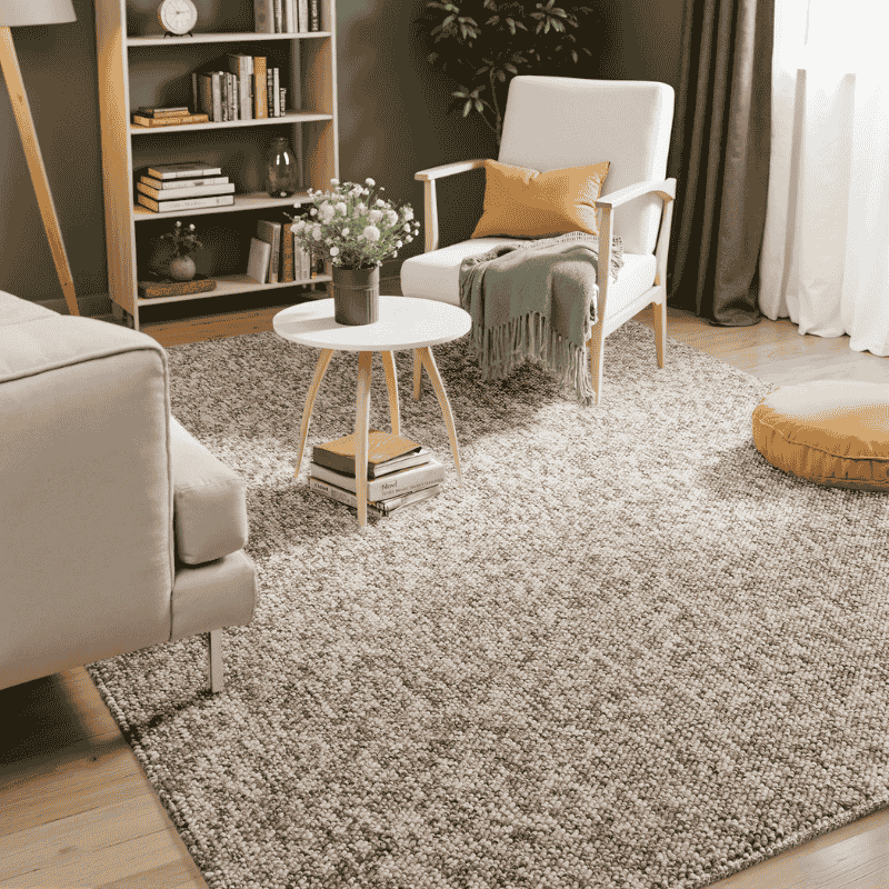 ELLE DECORATION Vloerkleed Rocco Duurzaam, loper, wasbaar, woonkamer, eetkamer, wol-look