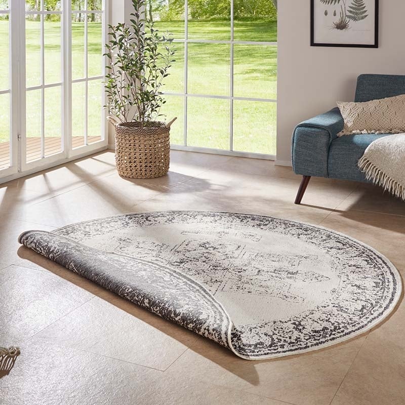 NORTHRUGS Vloerkleed Borbon tweezijdig te gebruiken kleed Geschikt voor binnen en buiten, weerbestendig, balkon, tuin, woonkamer, waterbestendig