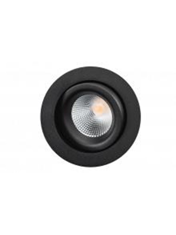 SG Lighting LED inbouwspot 7W 3000K 490 lumen mat zwart draai en kantelbaar SG Junistar LUX 902507
