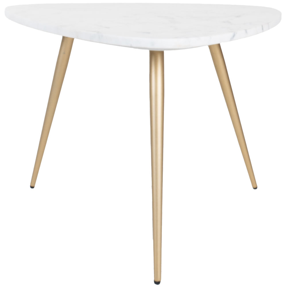 Het Steigerhouthuis Salontafel Milou - Marmer - 70 cm - Goud