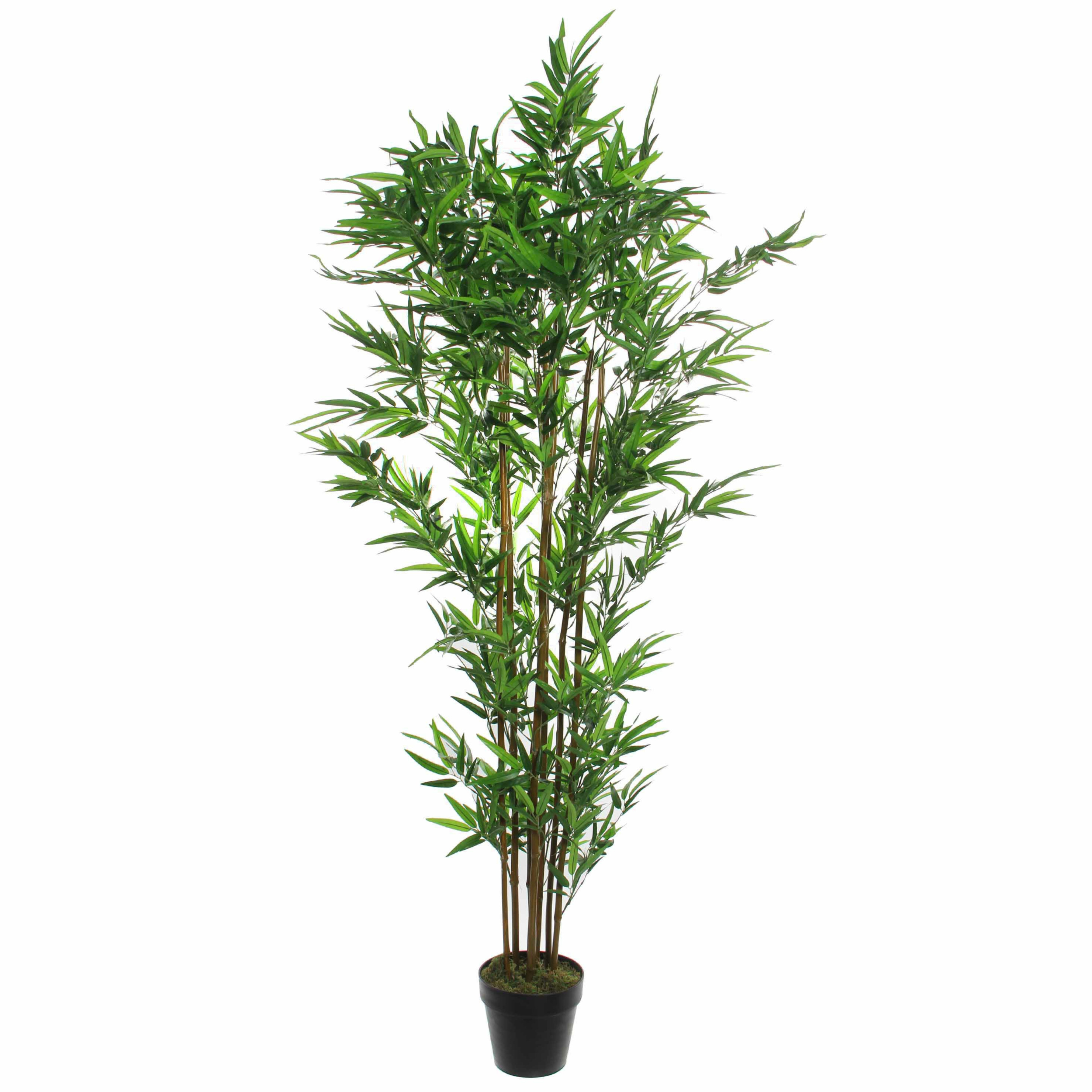 Mica Decorations Bamboe struik kunstplant staand 180 cm - Grote volle huis/kantoorplant -