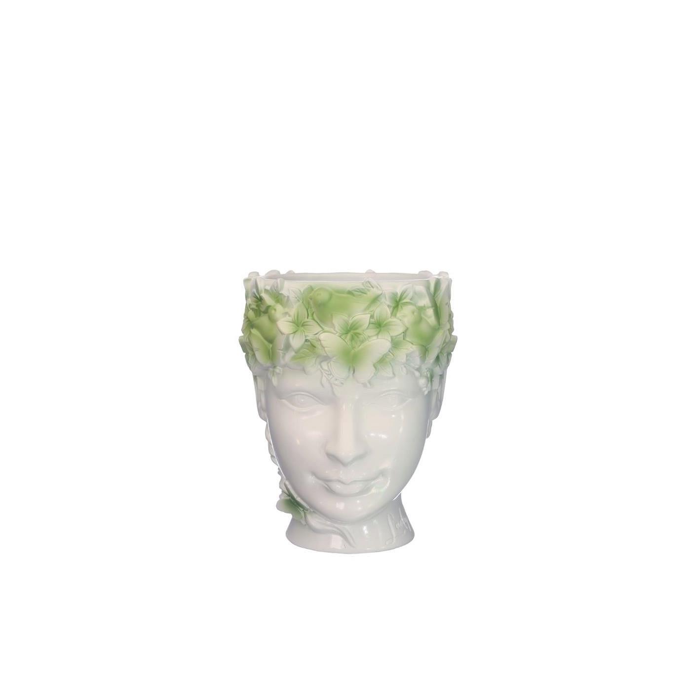 Ideas 4 Seasons Bloempot Lady nature 14x12xH14,5cm groen