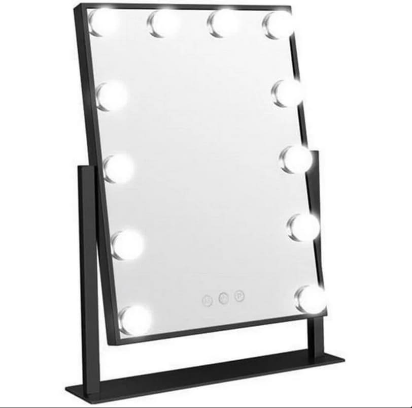 UNIQ New York Mega – Make-up Spiegel 12 LED Lampen – Zwart