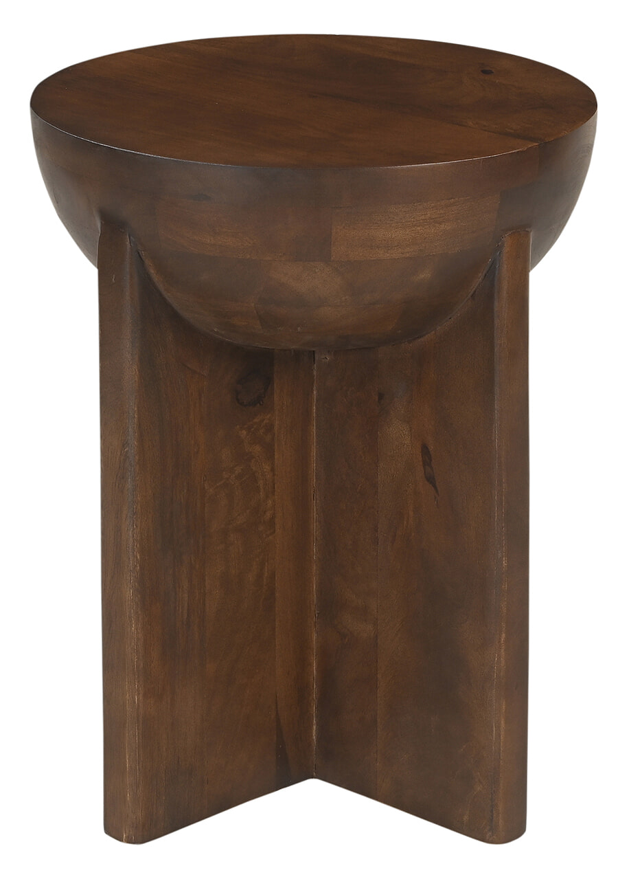 Artistiq Living Artistiq Ronde Bijzettafel Sharenna Mangohout, 40cm - Bruin